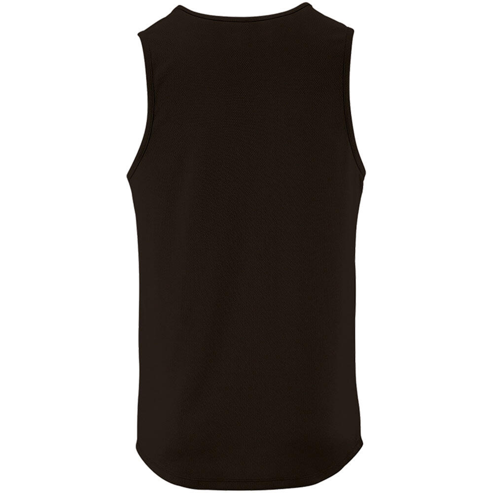 Mens Sporty Performance Tank Top (Black) 2/4