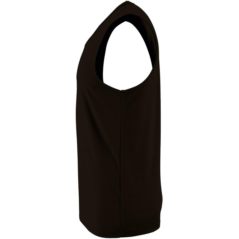 Mens Sporty Performance Tank Top (Black) 3/4