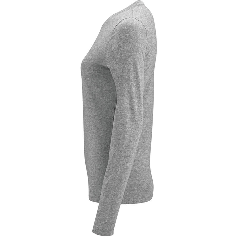 TShirt Imperial, langärmlig Damen Grau meliert 3/4