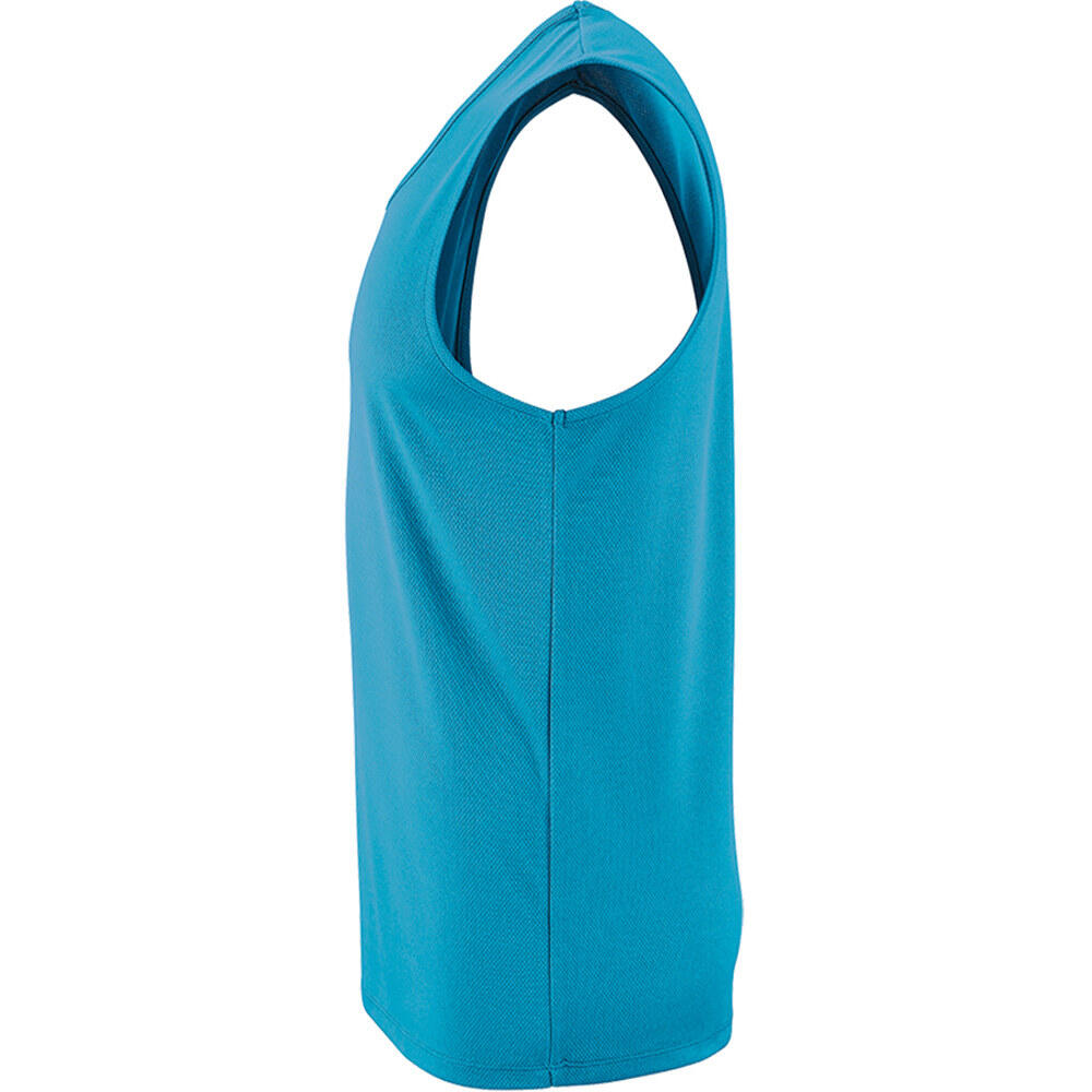 Mens Sporty Performance Tank Top (Aqua) 3/5