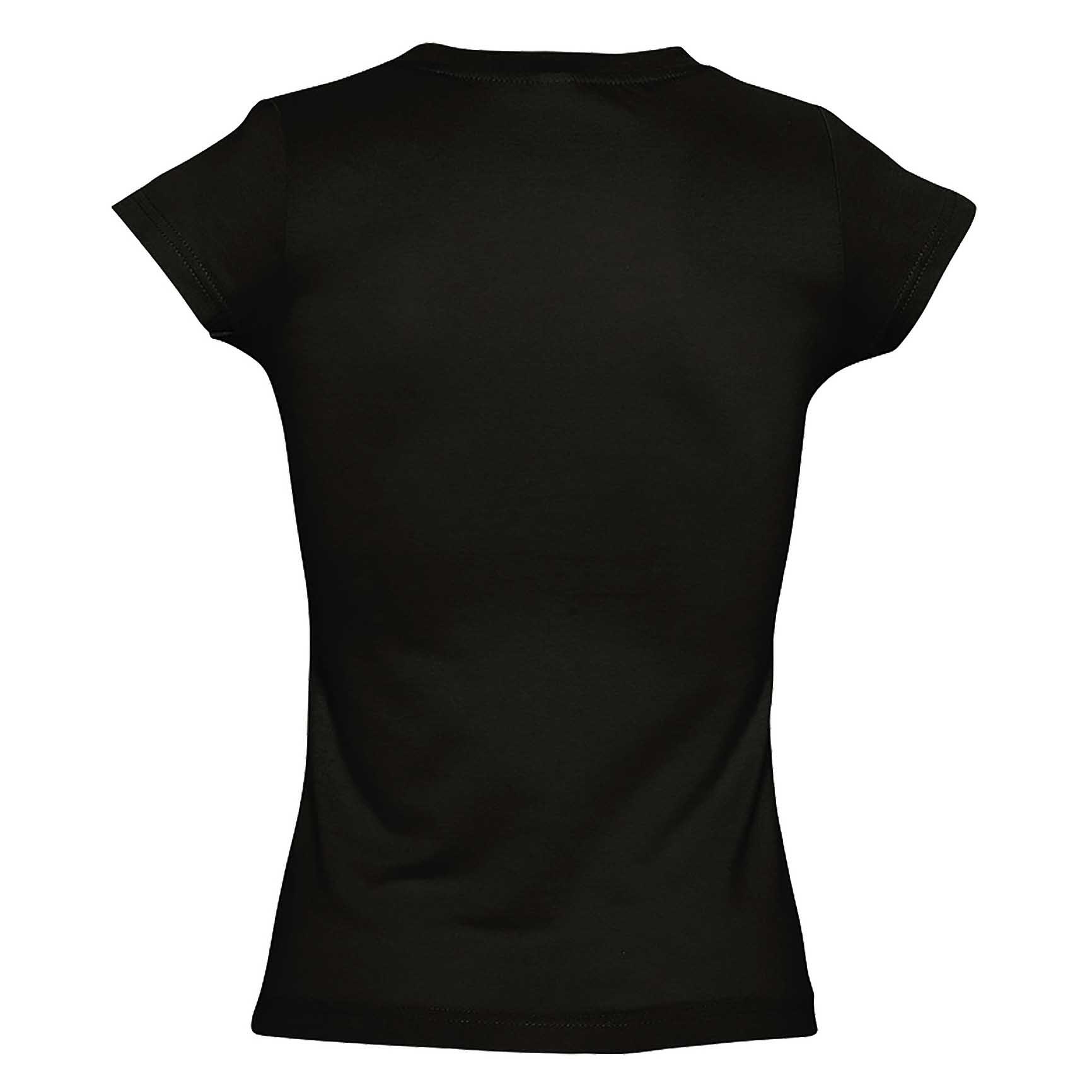 Moon TShirt, Kurzarm, VAusschnitt Damen Tiefschwarz 2/5