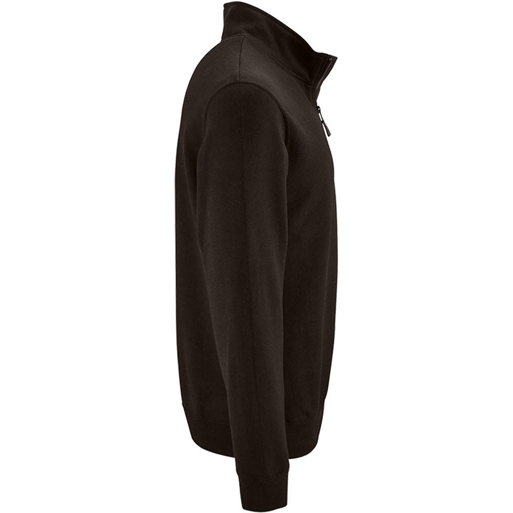 Stan Kontrast Zip Sweatshirt Herren Schwarz 3/4