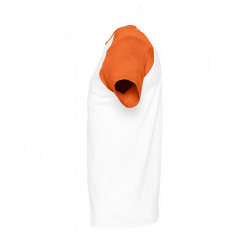 TShirt Funky Herren Weiß/Orange 3/4