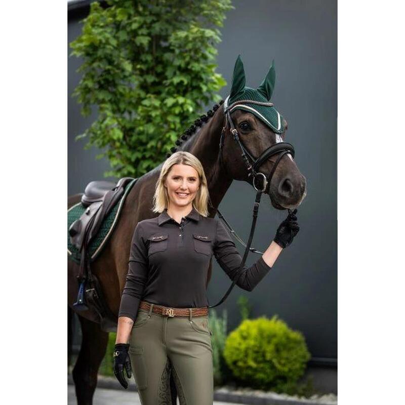 Bryczesy zimowe damskie Equestrian Queen Warrington 23AW pełny lej