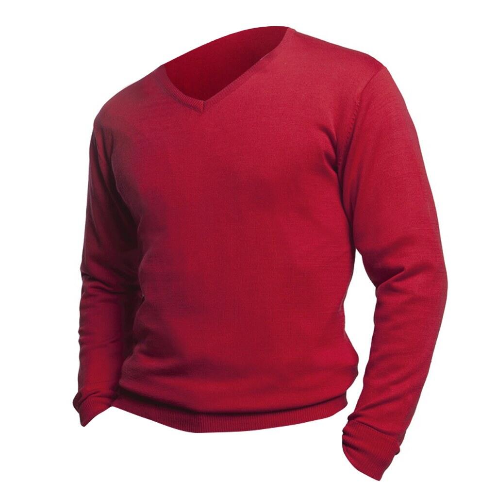 Galaxy Pull à col en V Homme (Rouge) 4/5