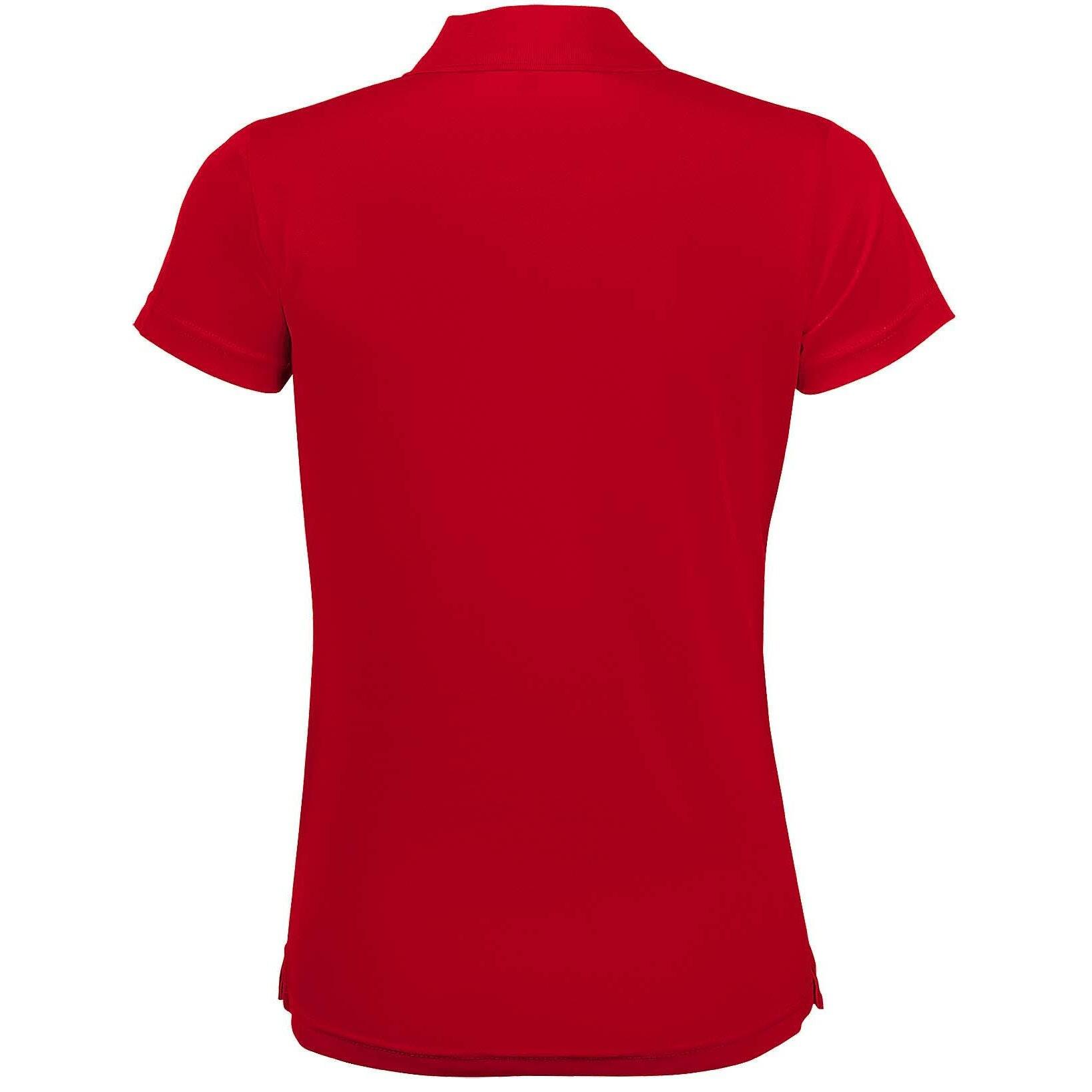 Performer Pique PoloShirt, Kurzarm Damen Rot 2/5
