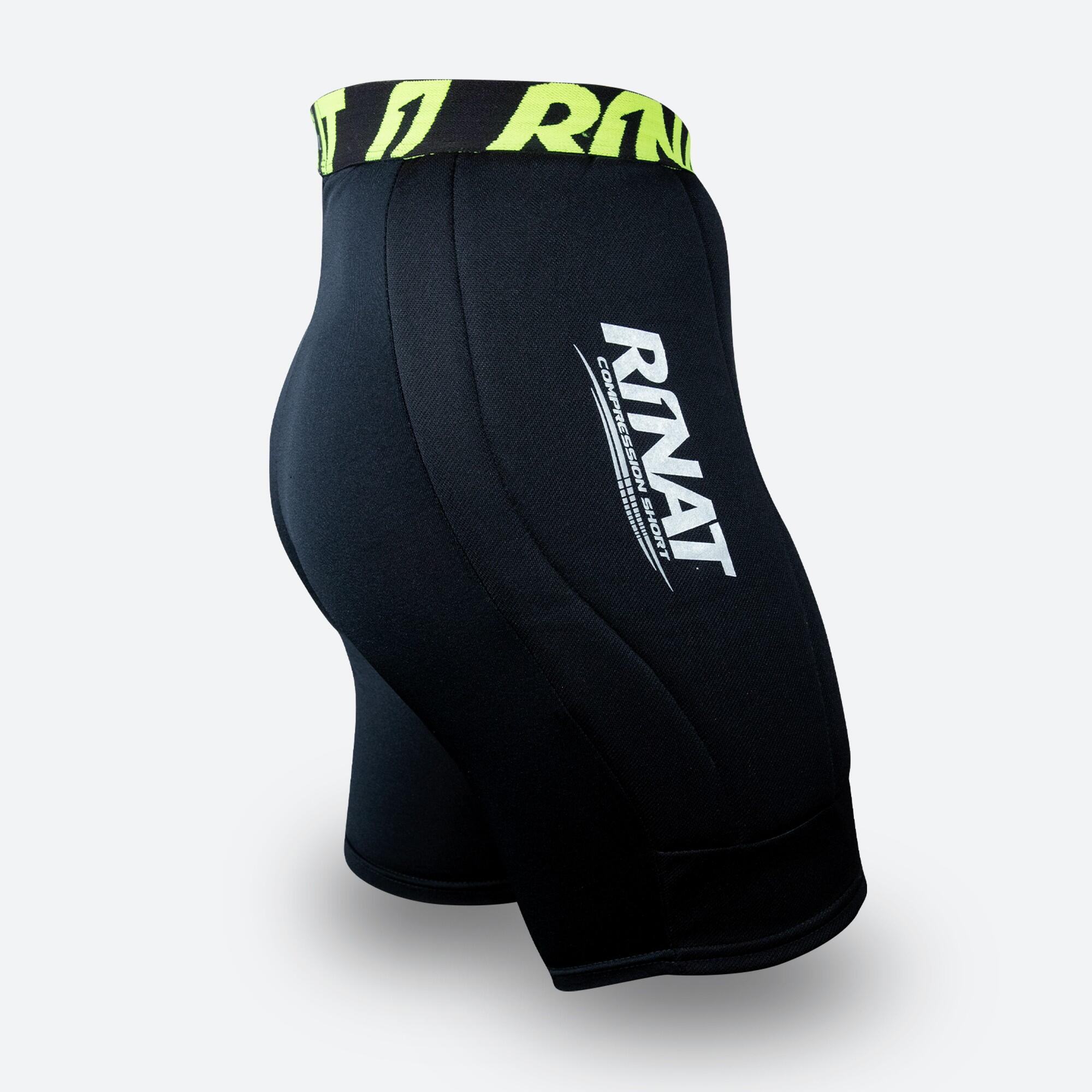 Pantalon De Gardien De But Enfants Rinat Short De Compression Rembourré  Noir 2/3