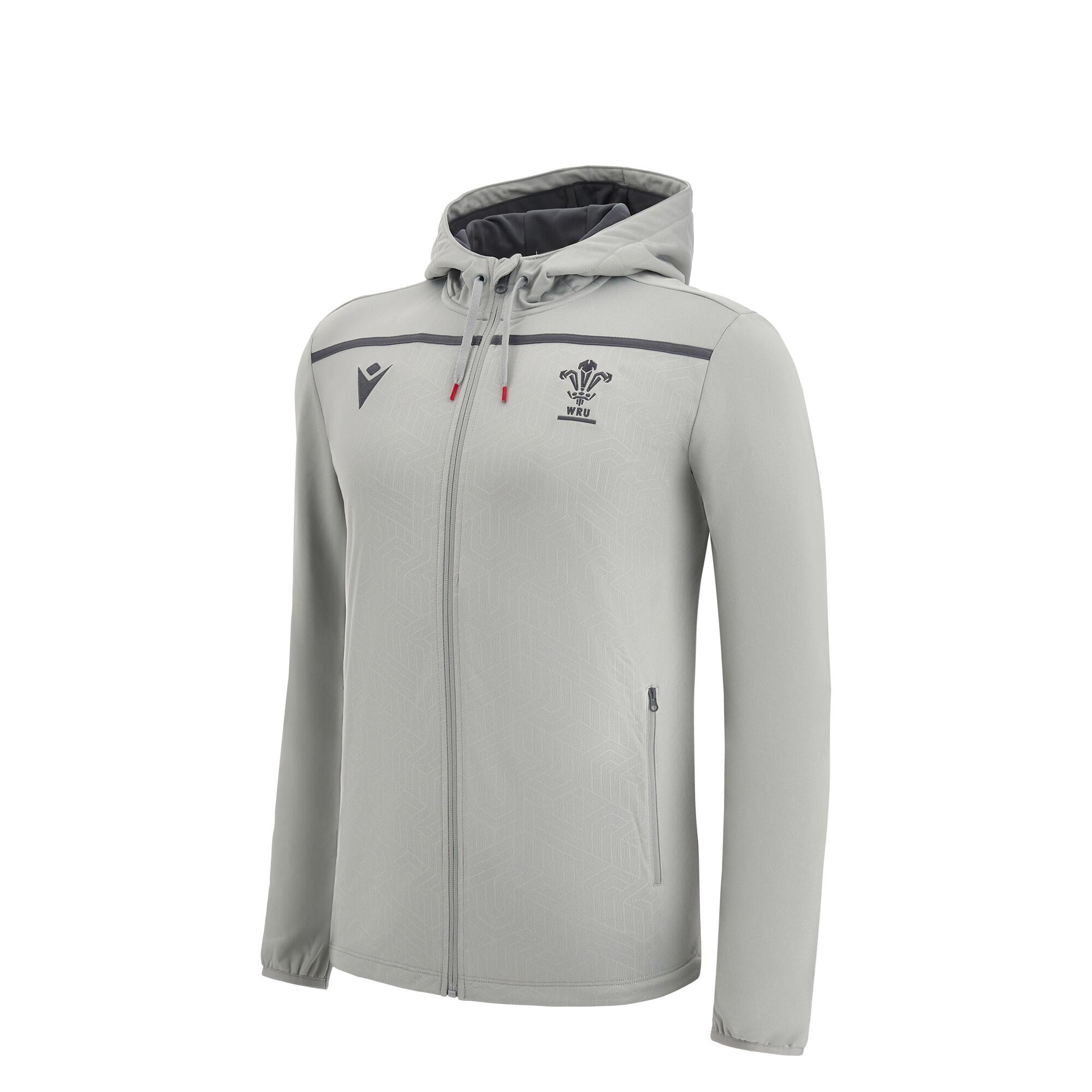 Wales Rugby WRU 22/23 Travel Hoodie FULL ZIP SWEATShirt 1/4