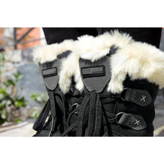 Bottes Orthopédiques Femme En Cuir Véritable – Imperméables, Doublure Fourrure, Talon Compensé, Fermeture éclair Latérale