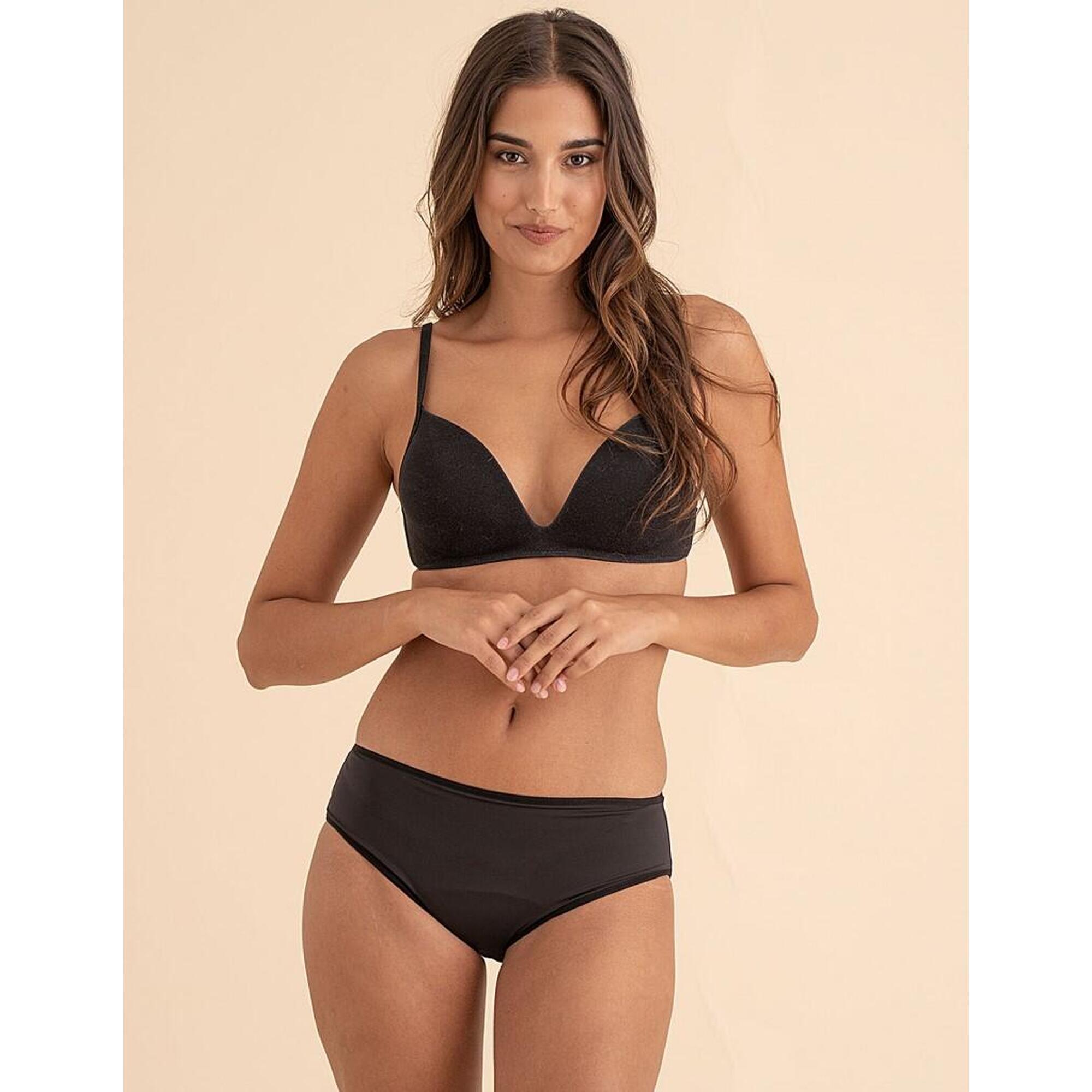 Anaissa - Bikini Menstruel Pour Femmes Et Adolescentes. - Bas De Maillot De Bain - Noir - 40 M - Decathlon