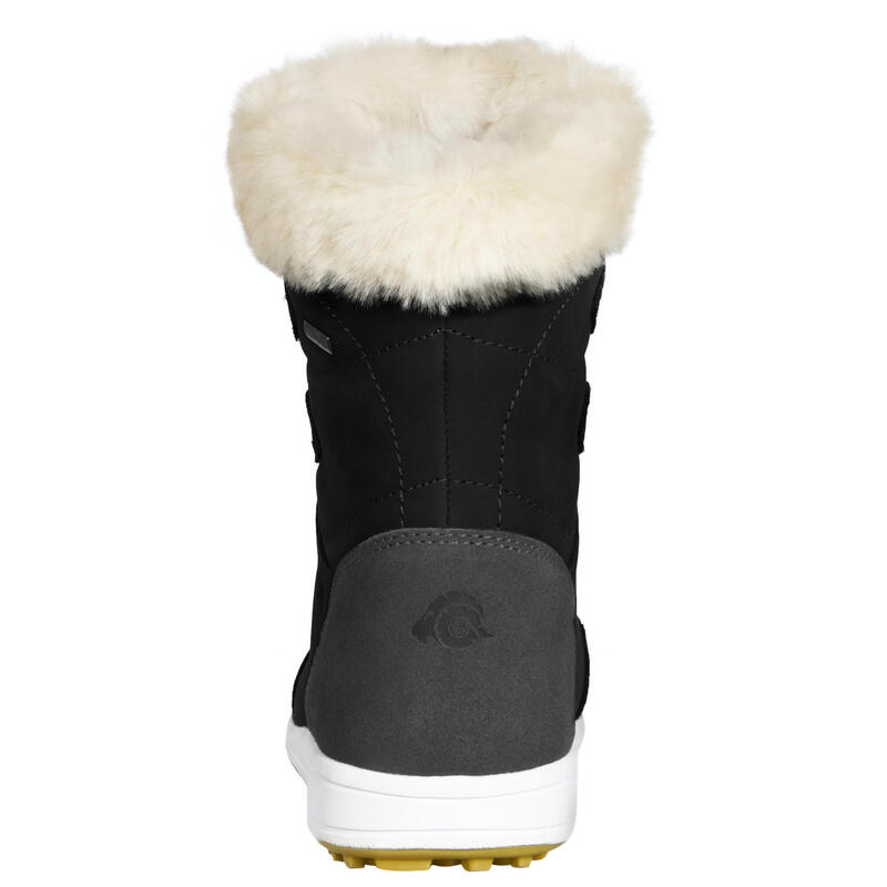 Bottes d'hiver pour femmes en cuir véritable avec fausse fourrure imperméables