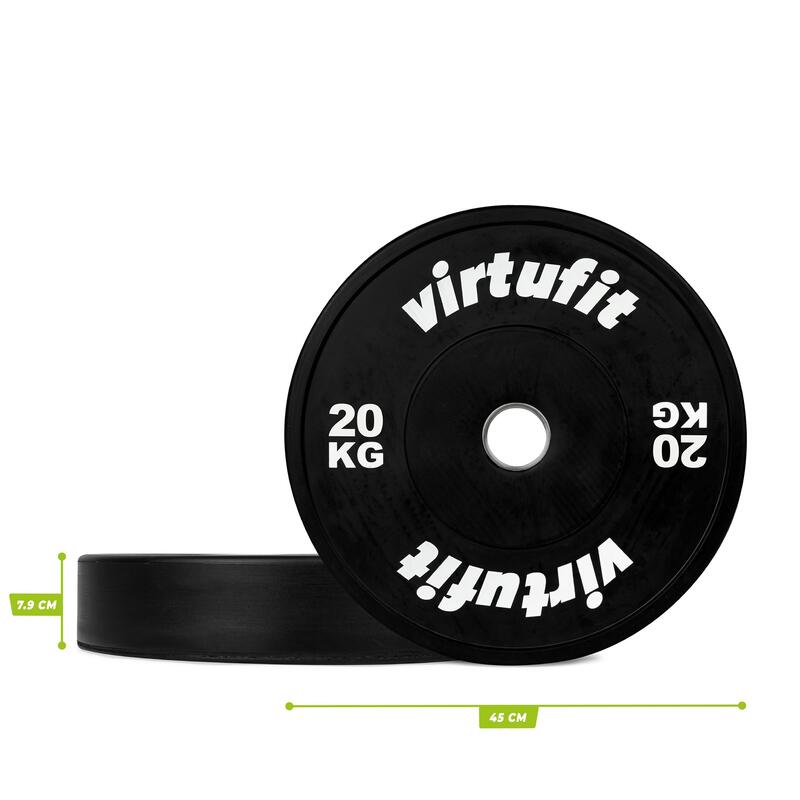 DISC GREUTATE CAUCIUC OLYMPIC RUBBER WEIGHT PLATE VIRTUFIT 50 MM - 20 KG
