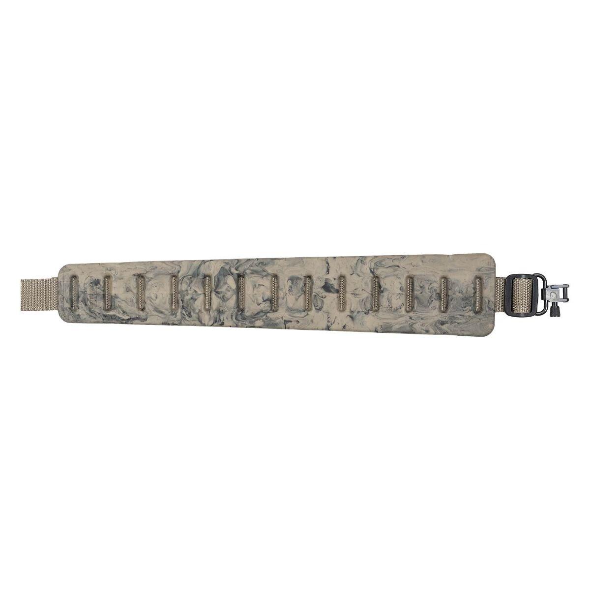 QUAKE Correa estándar Rifle Caza goma Quake Beige con Anillas Metálicas Giratorias QD