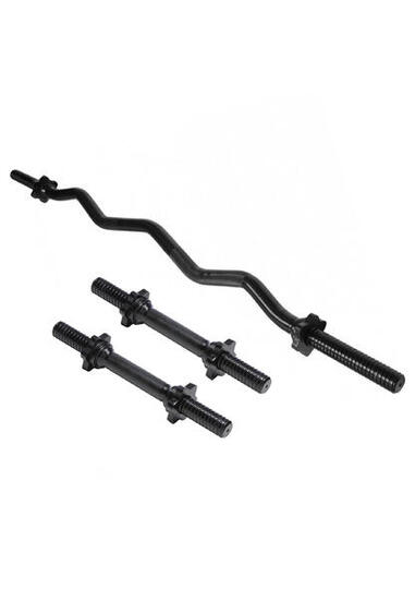 Set d'haltères : 2 barres courtes, 1 barre Curl SZ et 6 étoiles de serrage (vis)