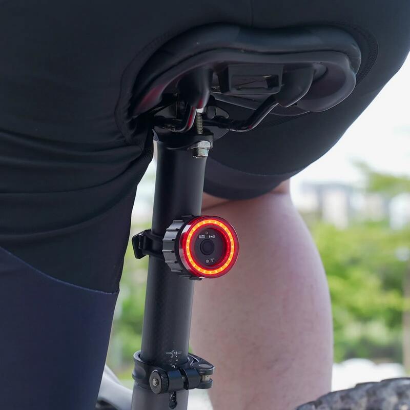 Feu arrière de vélo intelligent avec support de selle et de poteau