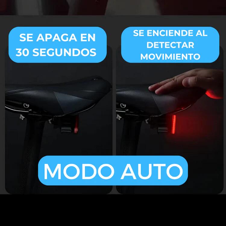 Luz traseira de bicicleta inteligente com suporte para assento e poste