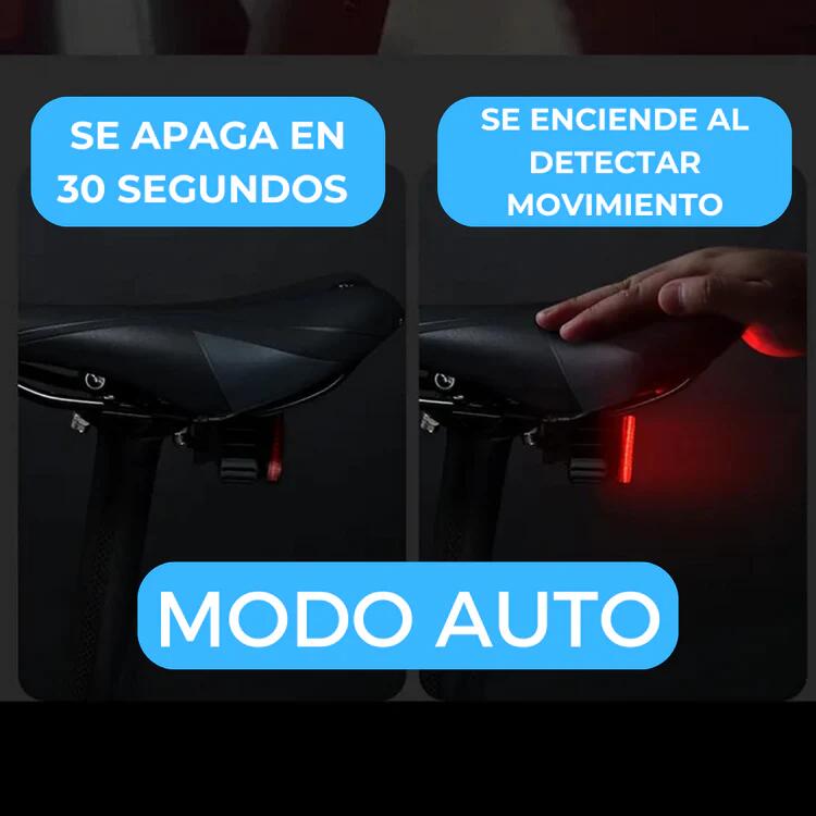 Luz trasera inteligente de bicicleta con soporte para sill n y