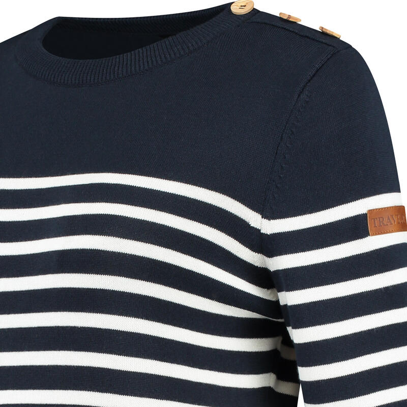 Pull de randonnée 100 % coton - finement tricoté - pour dames - Jumper Vattern