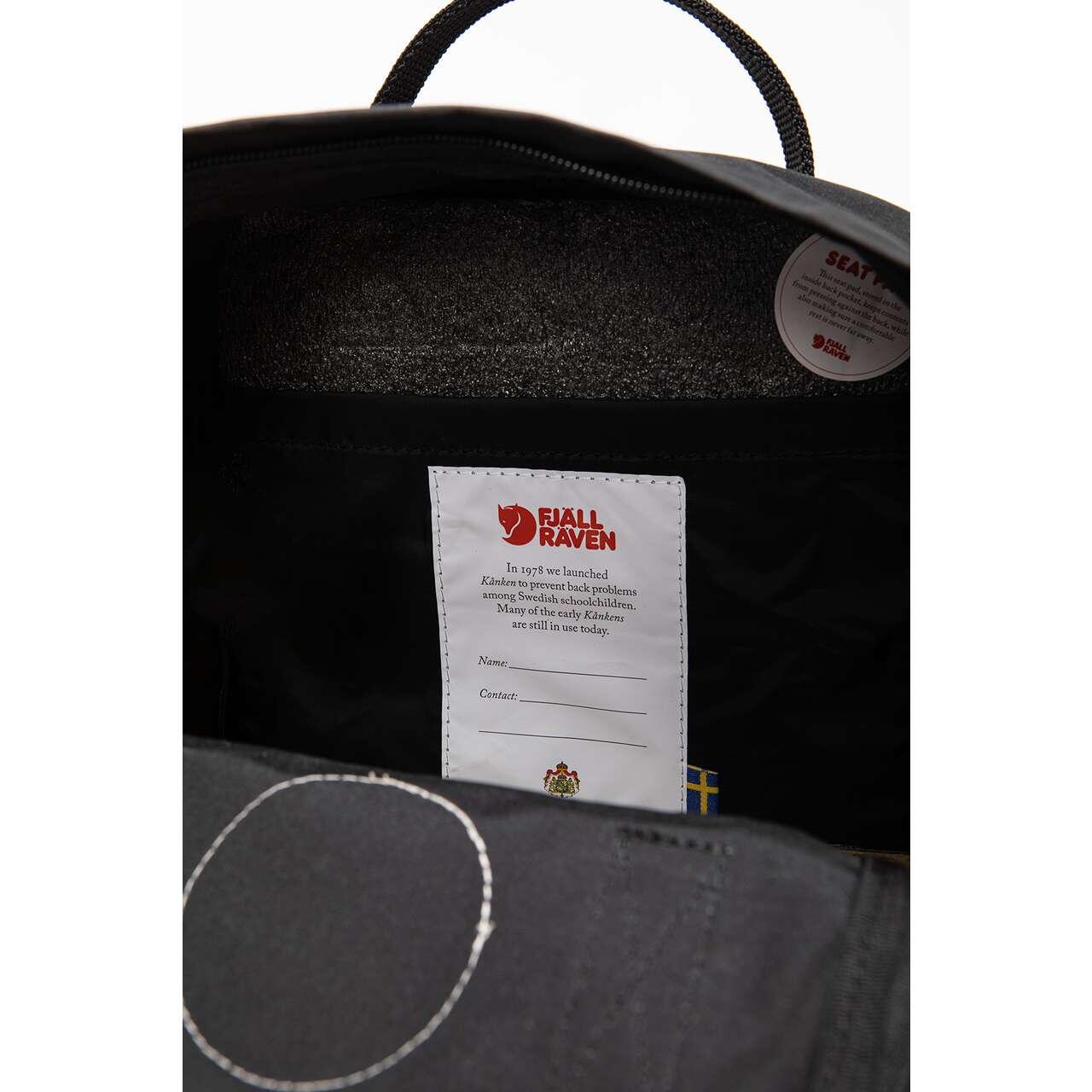 fjallraven re-kanken mini backpack black FJÄLLRÄVEN RE-KÅNKEN The bag itself is small Fjallraven Kanken Backpack (Black)