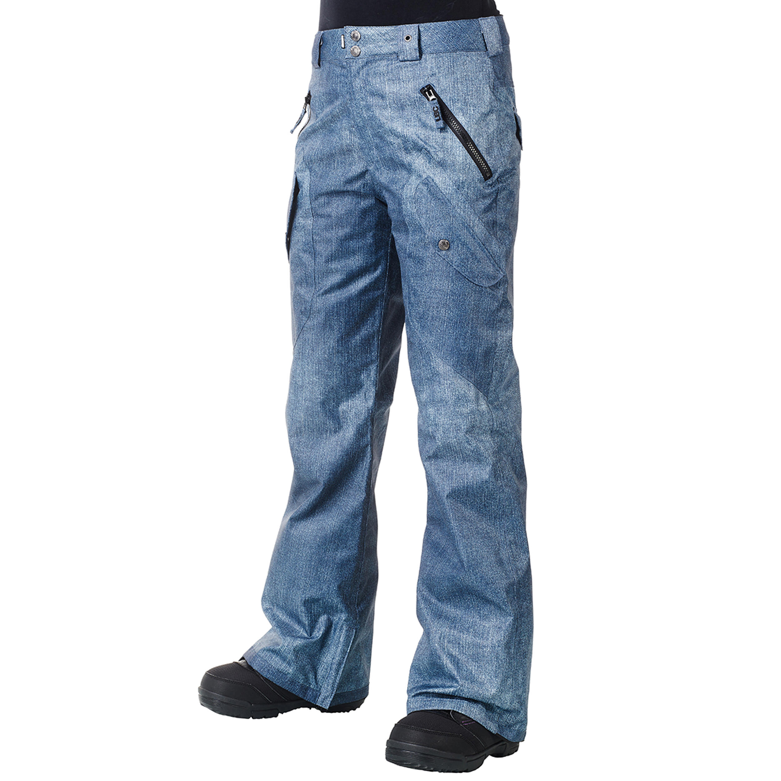 Ski-/Snowboardhose Damen - BARB denim print 2/5