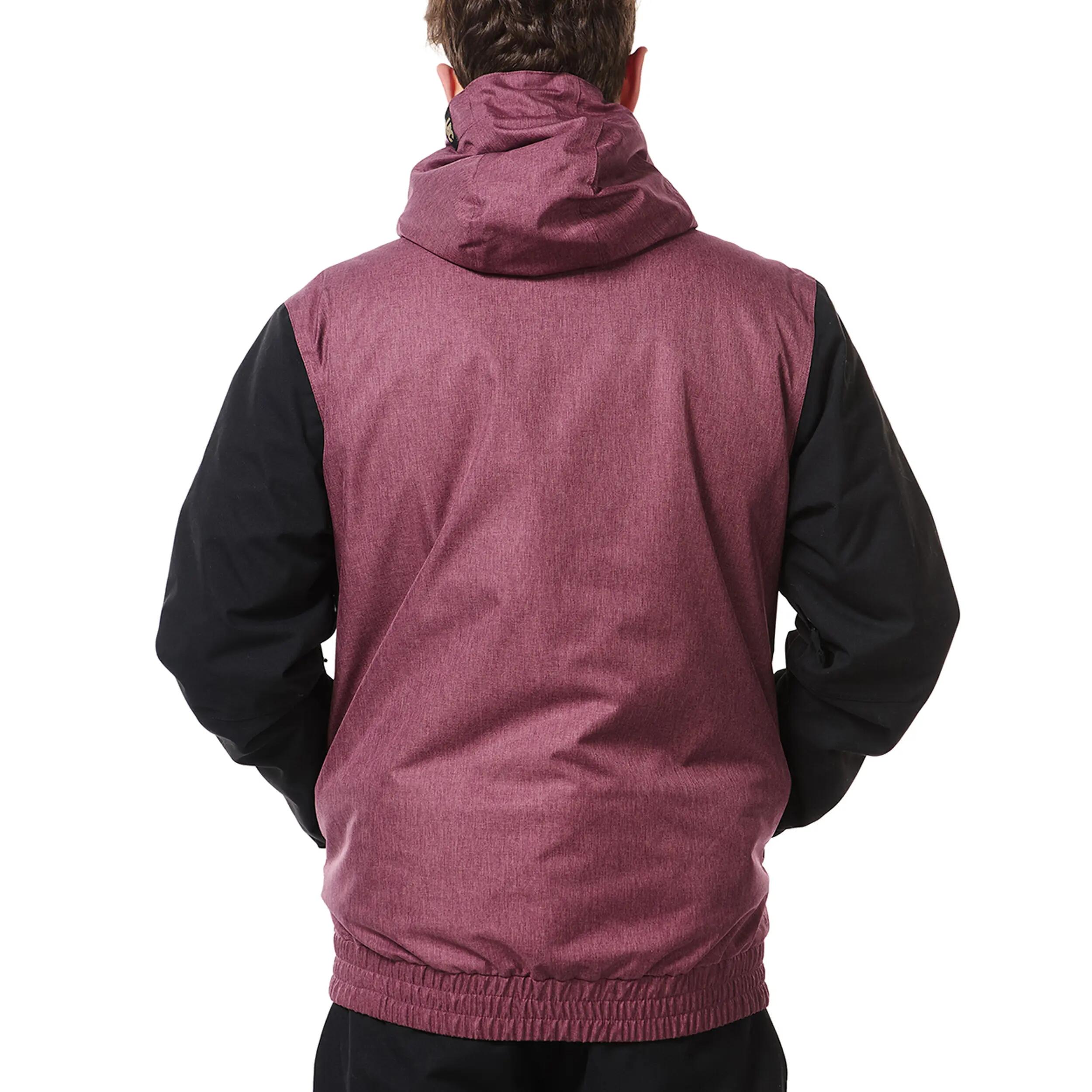 Ski-/Snowboardjacke Herren - GATE burgundy black 5/7