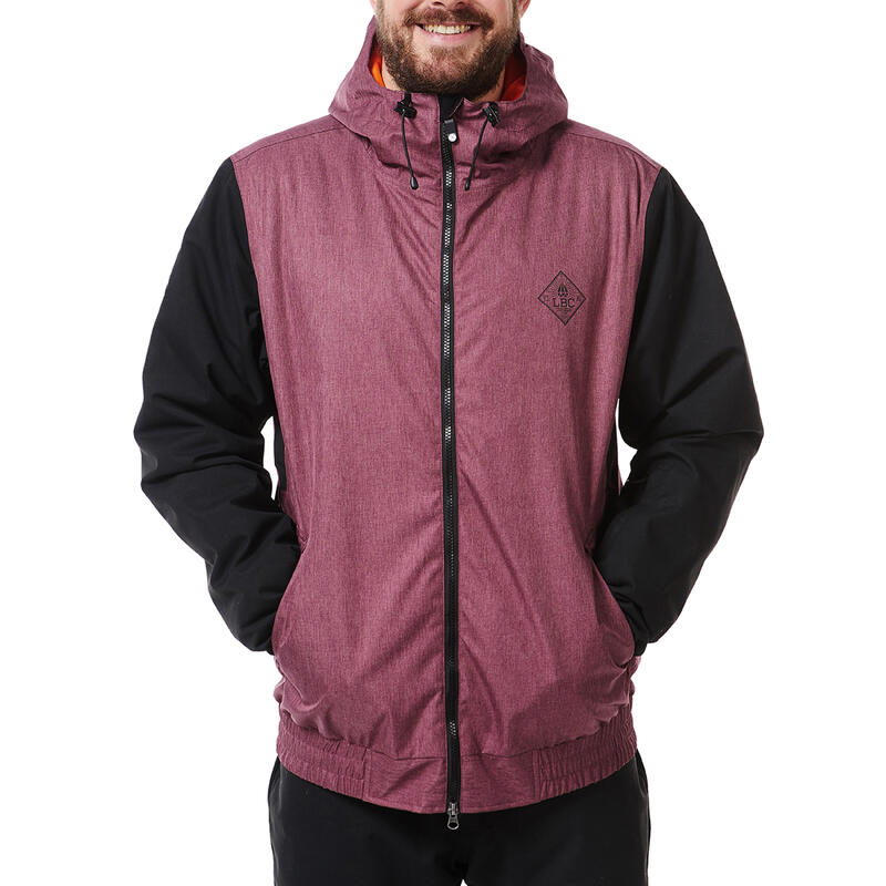 Ski-/Snowboardjacke Herren - GATE burgundy black