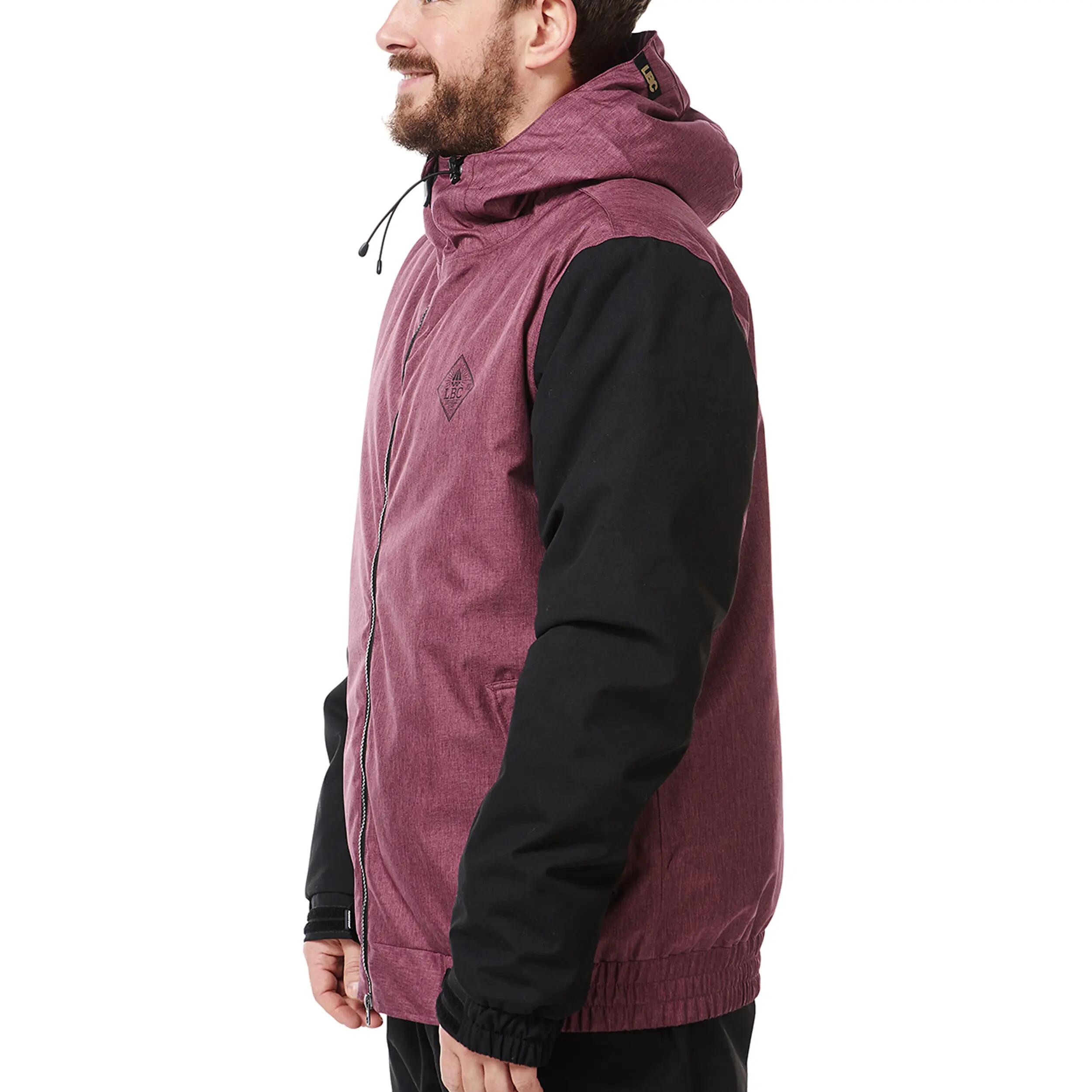 Ski-/Snowboardjacke Herren - GATE burgundy black 3/7