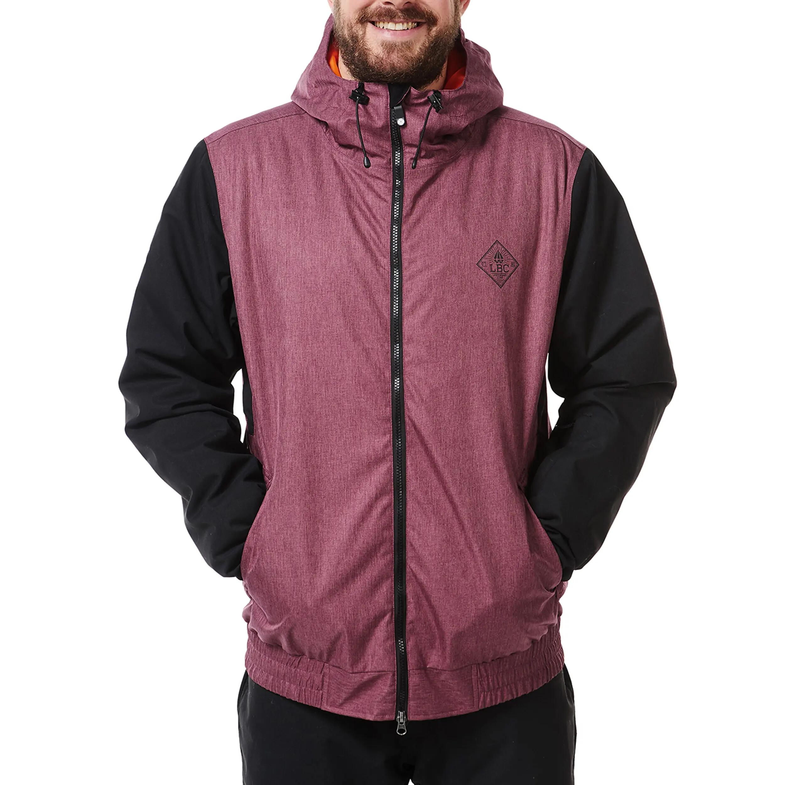 Ski-/Snowboardjacke Herren - GATE burgundy black 2/7