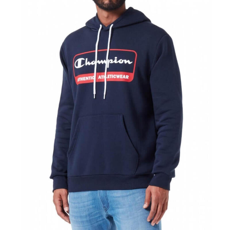 Sudadera capucha Champion Big Logo. Azul Marino 219161