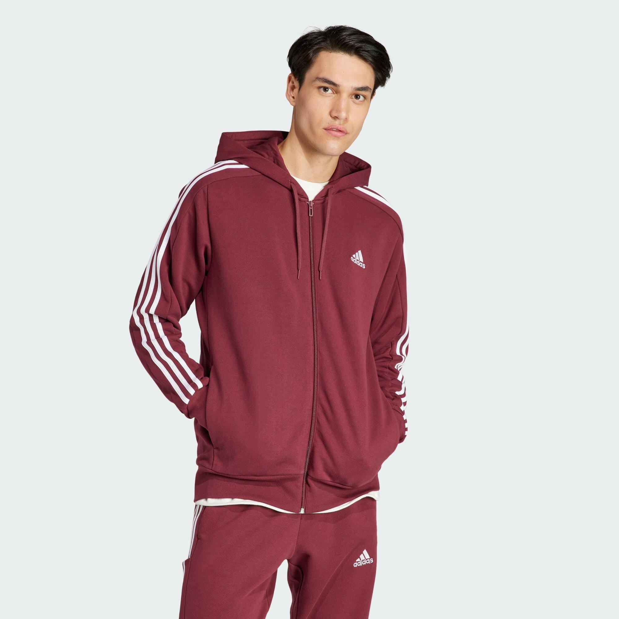 ADIDAS Essentials French Terry 3-Stripes Full-Zip Hoodie