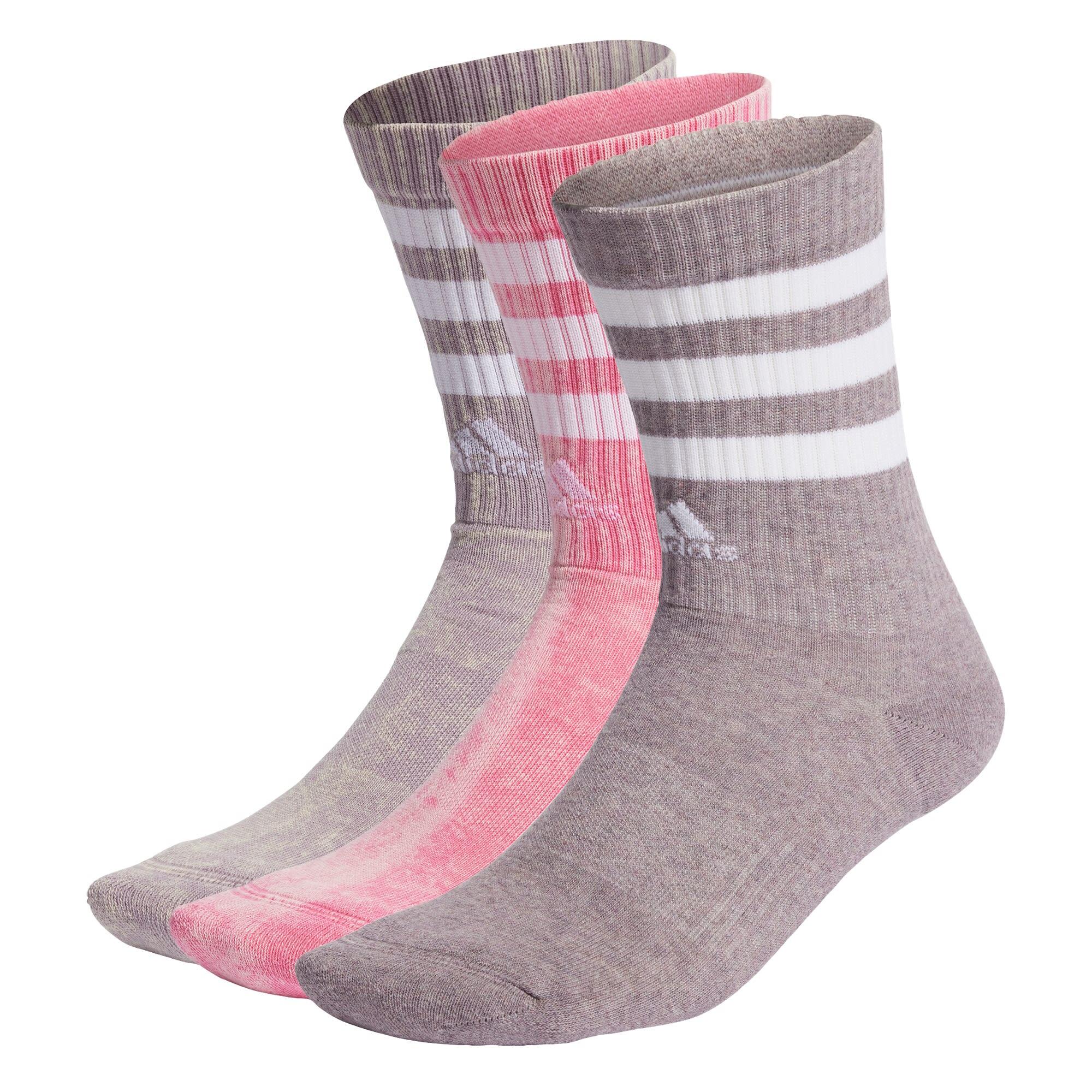 Washed-out 3-Stripes mid-calf socks (3 pairs)