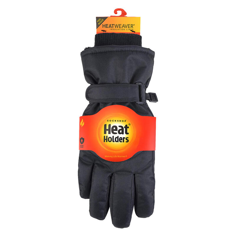 Mens Warm Padded Waterproof Insulated Thermal Ski Gloves HEAT HOLDERS