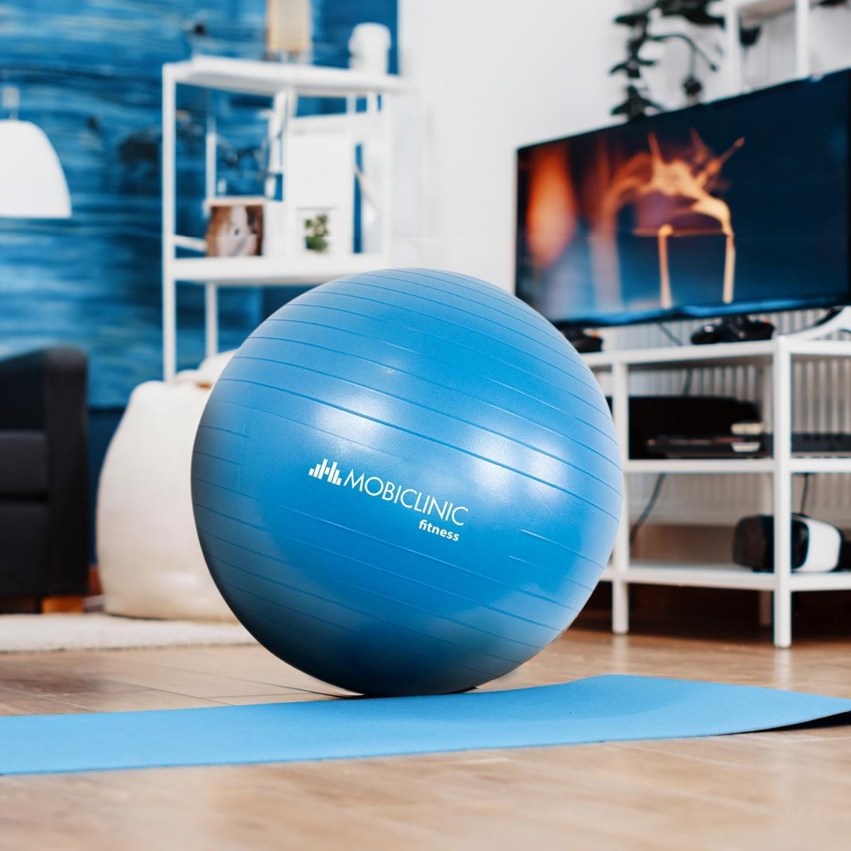 Fitnessbal Yoga bal Pilates 65 cm Anti-lek Incl. pomp Blauw Tot 150 kg 2/8