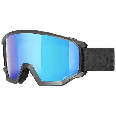 Uvex athletic cv skibril zwart mat/spiegelblauw colorvision groen 55/0/527/20