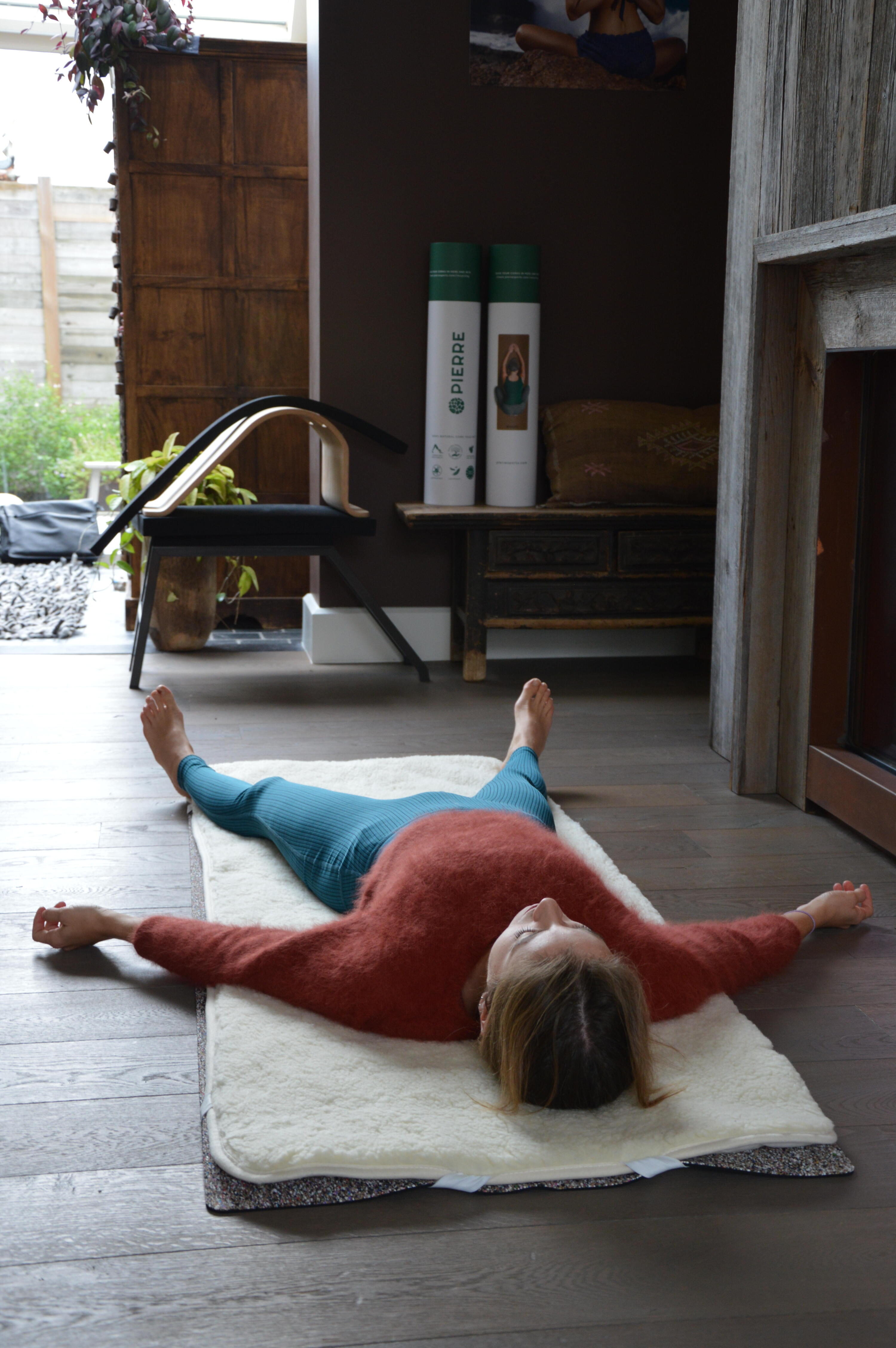 Set de 10 sur-tapis de yoga en laine mérinos - Yoga nidra -Restorative -Yin Yoga 4/7
