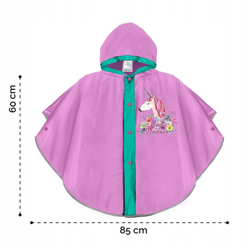 Poncho chubasquero Unicornio 3-6 años