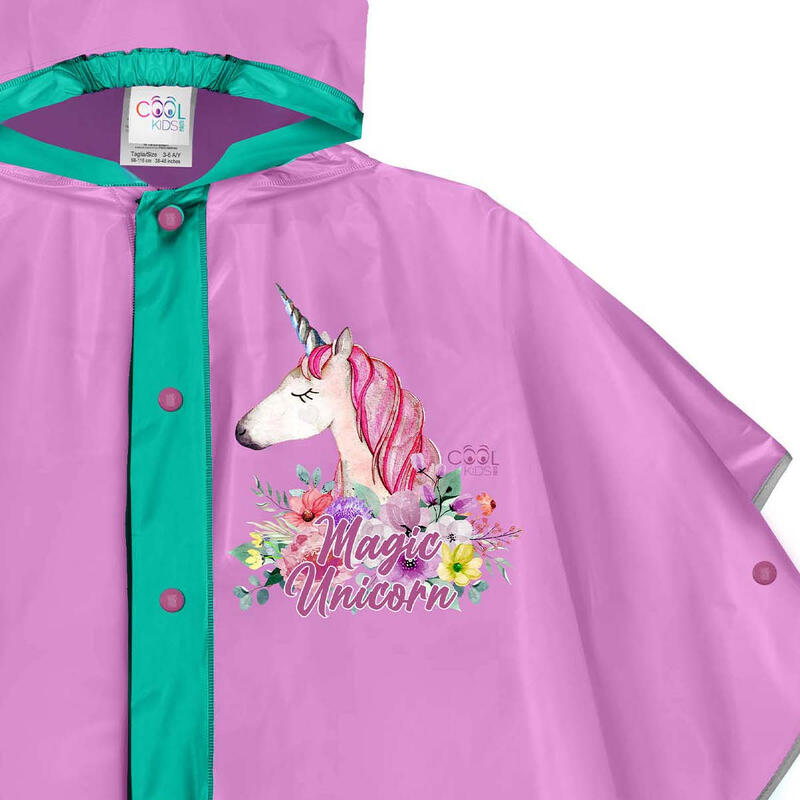 Poncho chubasquero Unicornio 3-6 años