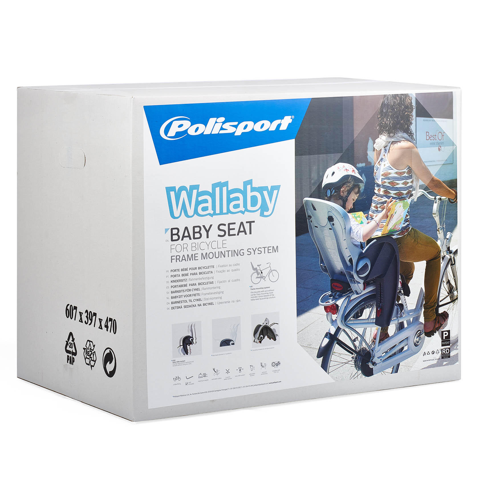 Kinderzitje Achter Wallaby-Evo Deluxe - Met Framemontage (Ff) 5/5