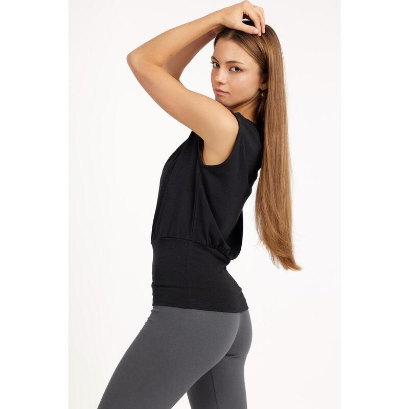 Magnifique haut de yoga Mula coupe ample - Urban Black