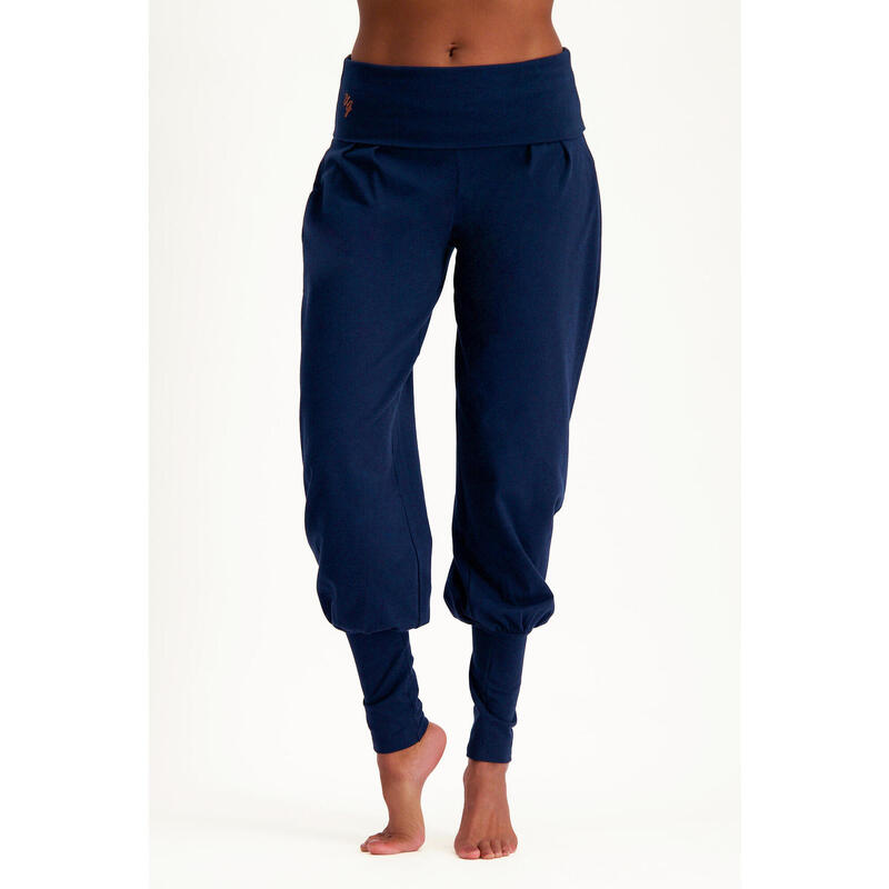 Pantalon de yoga Devi - Pantalon Aladdin ample confortable - Blue Minuit
