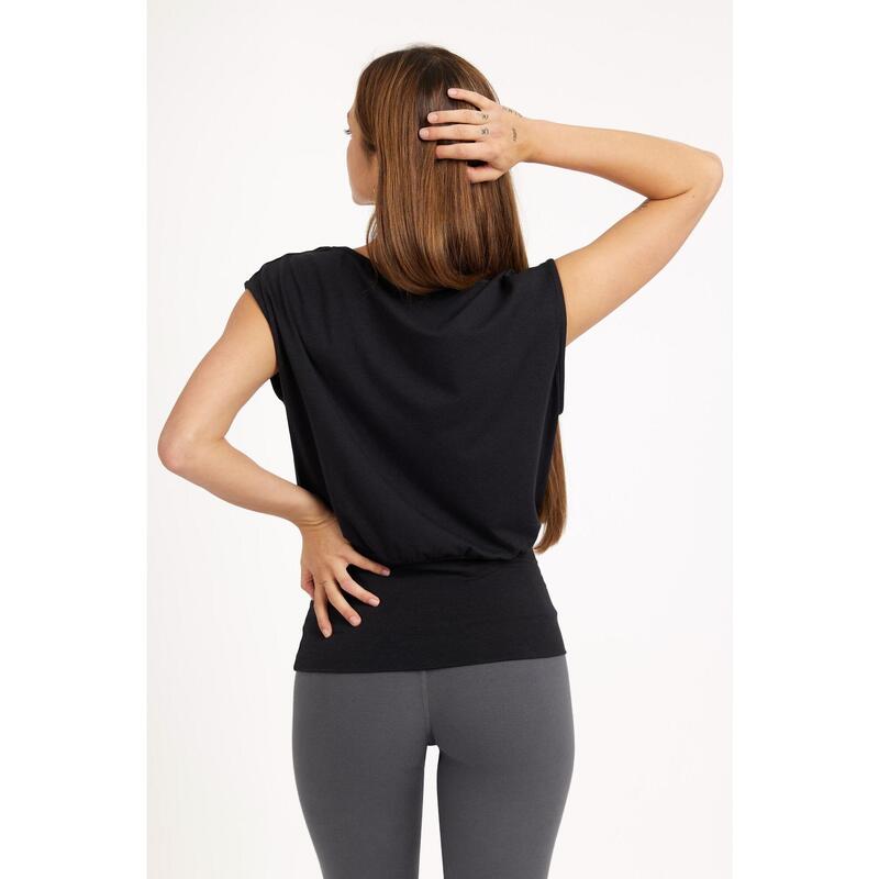 Magnifique haut de yoga Mula coupe ample - Urban Black