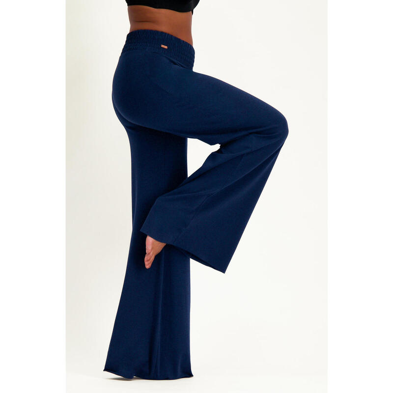 Pantalon de yoga large et confortable Flow -  Bleu Minuit