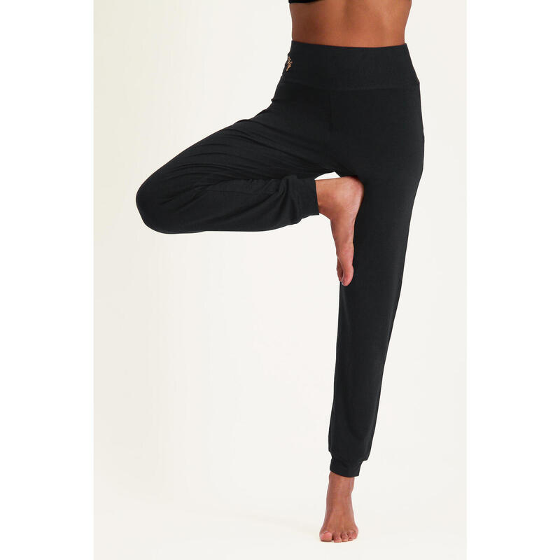 Pantalon Yoga Unisexe Fendu Imprimé Vert à Pois Coupe Droite