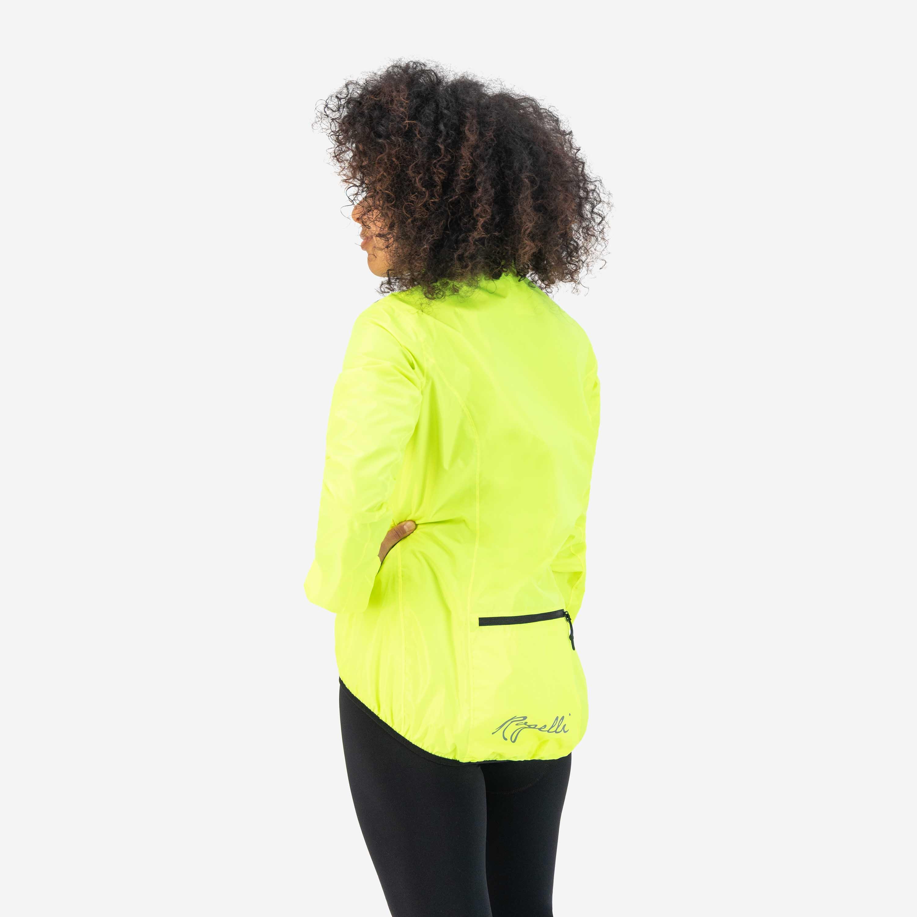 Women's Cycling Rain Jacket Waterproof Lightweight Core Yellow 4/7