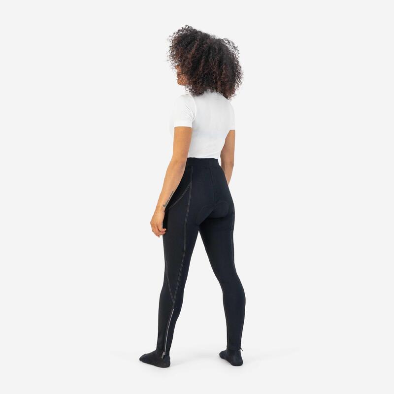 Cyclisme Femmes Cuissard Long - Sans Bretelles - Avec Peau - Lucette - Noir
