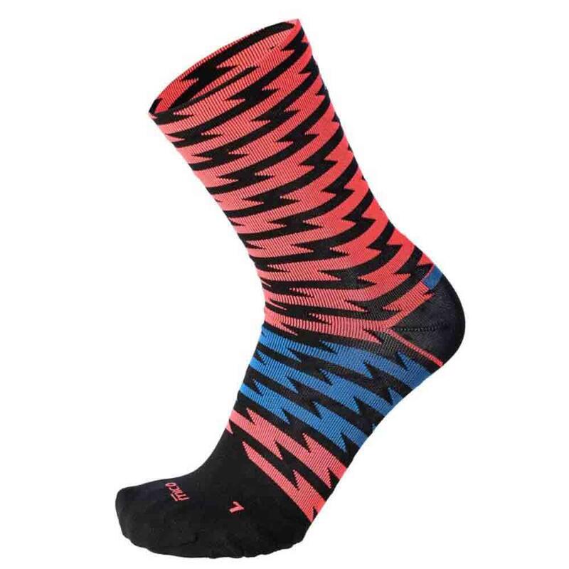 Unisex Light Extra Dry Bike Crew Socks - Black/Red