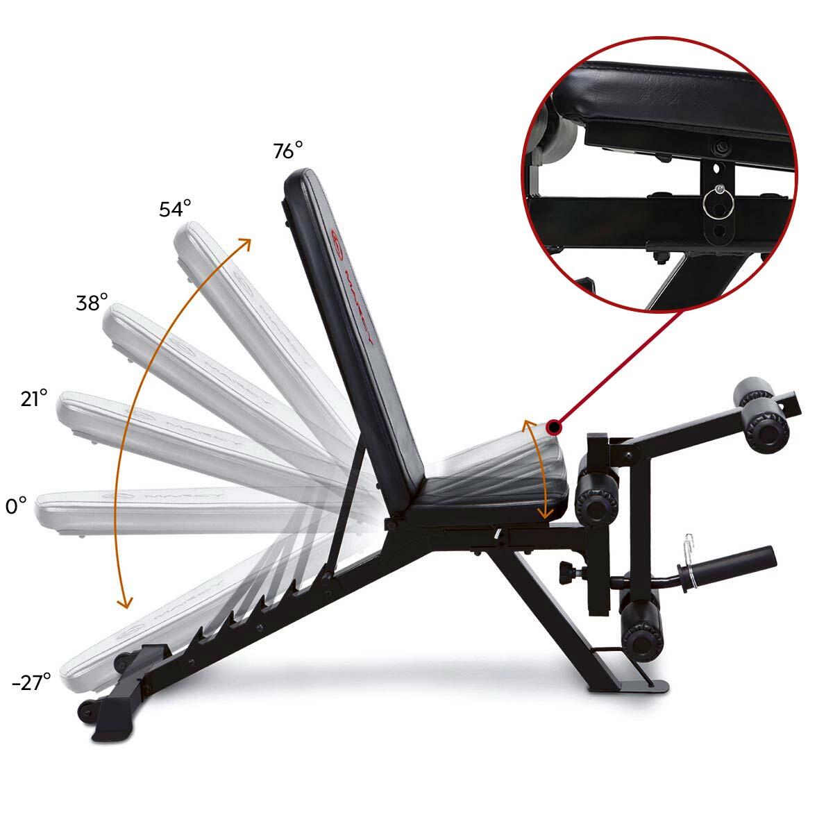 MARCY ECLIPSE UB9000 ADJUSTABLE WEIGHT UTILITY BENCH AND LEG DEVELOPER 4/7