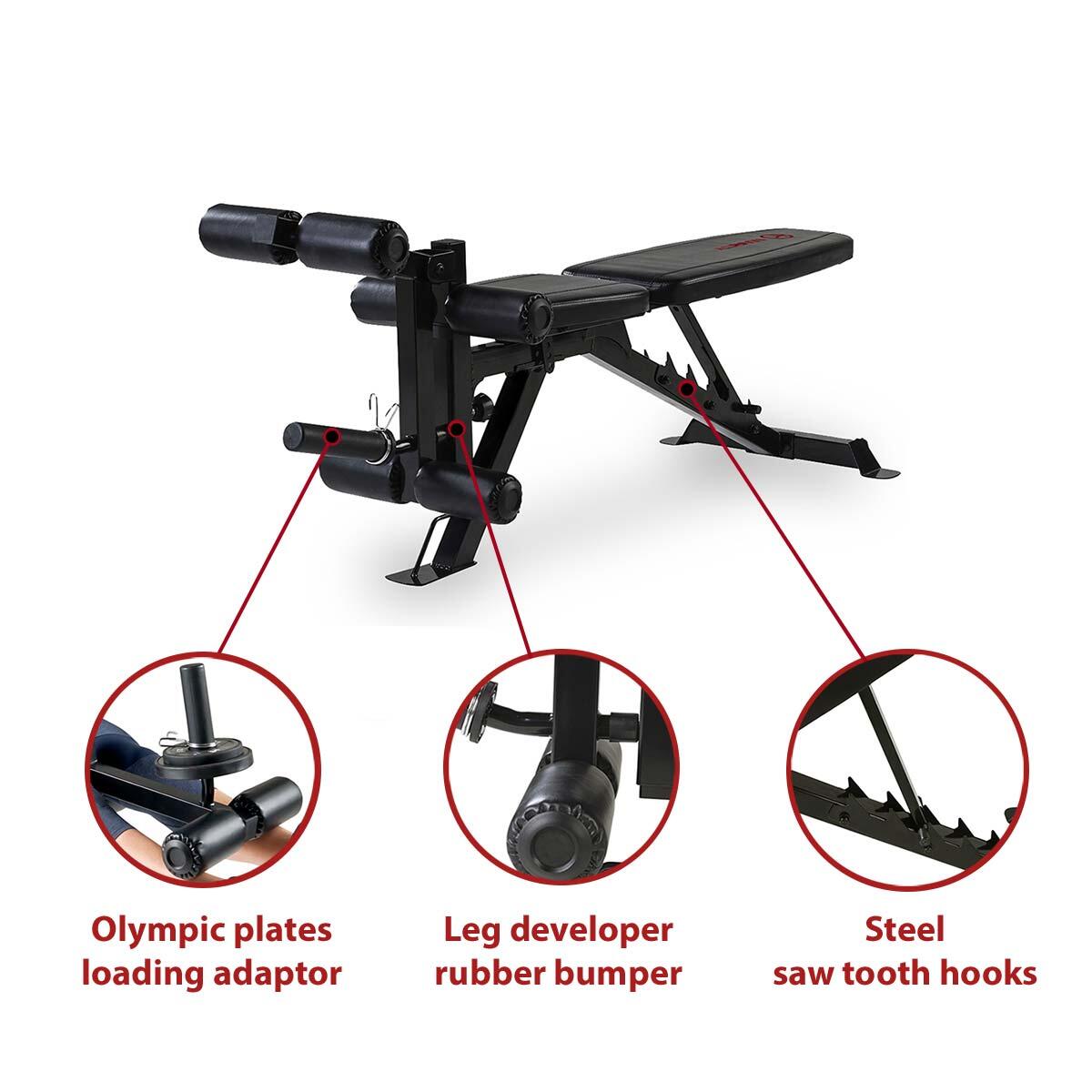 MARCY ECLIPSE UB9000 ADJUSTABLE WEIGHT UTILITY BENCH AND LEG DEVELOPER 3/7