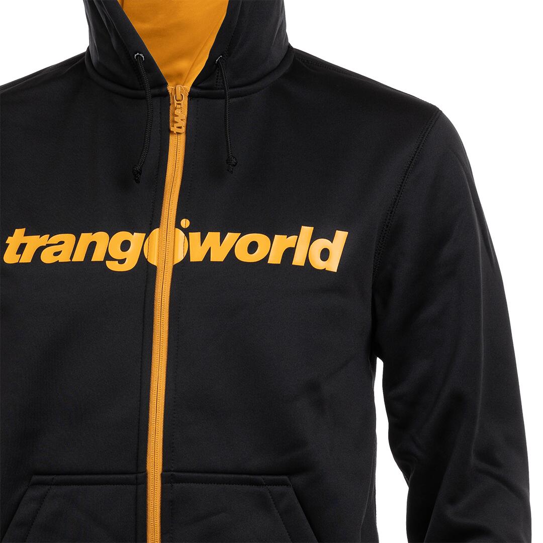 Sudadera con cremallera para Hombre Trangoworld Ripon Negro/Naranja 2/3