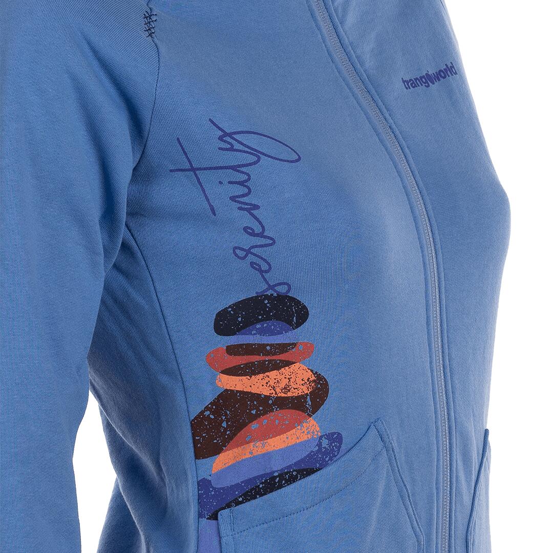 Sudadera con cremallera para Mujer Trangoworld Serenity Azul 3/7